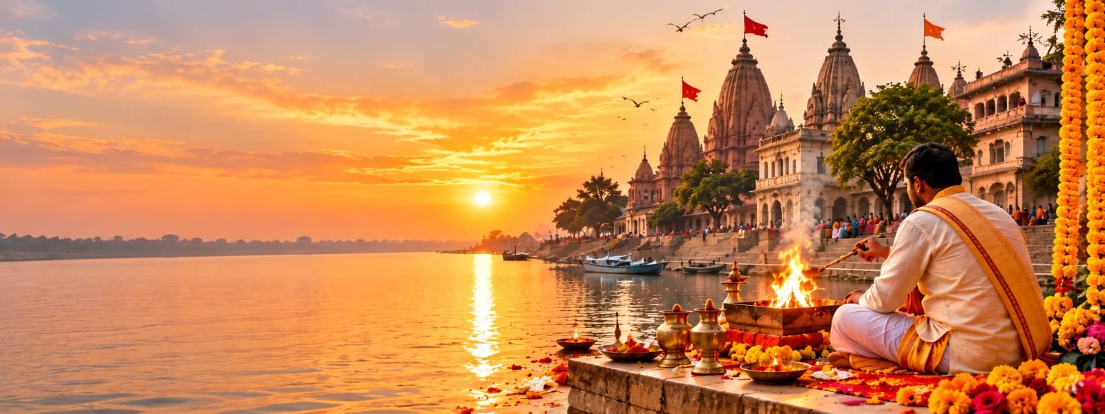 Traditional Vedic Puja at Bithoor Dham
